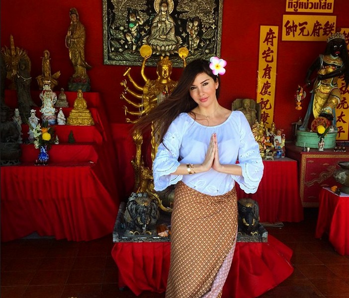Lamitta Frangieh in Thailand with her husband 
